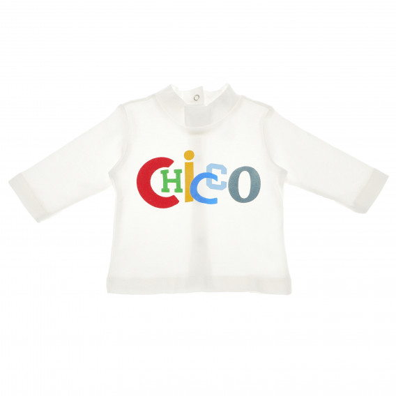 Bluză de bumbac cu imprimeu alb pentru copii Chicco 111004 