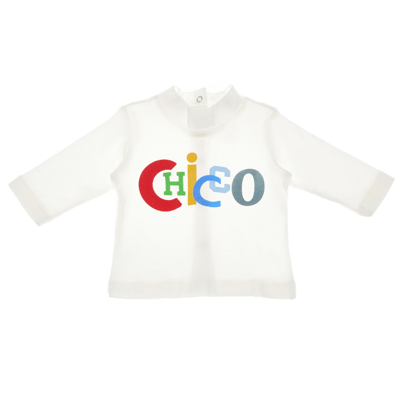 Bluză de bumbac cu imprimeu alb pentru copii  111004