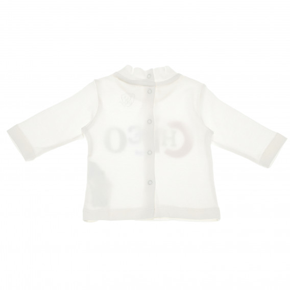 Bluză de bumbac cu imprimeu alb pentru copii Chicco 111005 2