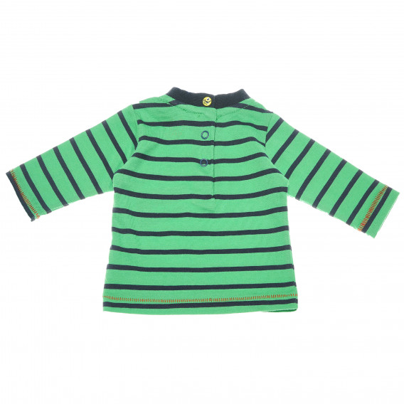 Bluză cu imprimeu pentru băieți, cu dungi verde-albastru Chicco 111021 2