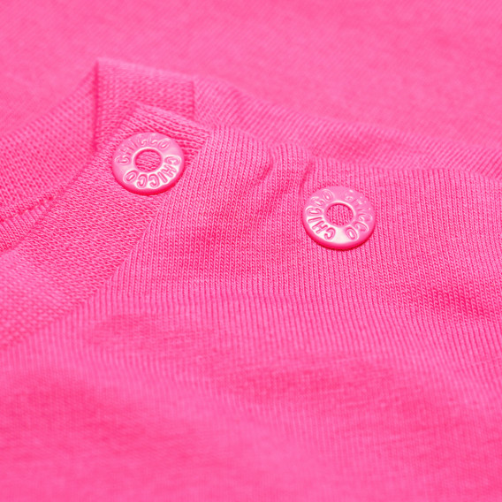 Bluză de bumbac cu mânecă scurtă pentru fetiță, ciclamen Chicco 111045 3