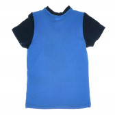 Tricou din bumbac cu imprimeu vesel pentru băieți, albastru Chicco 111063 2