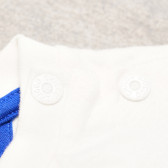 Bluză din bumbac cu mâneci lungi și imprimeu pentru băiat, de culoare ecru și gri melanj Chicco 111254 4