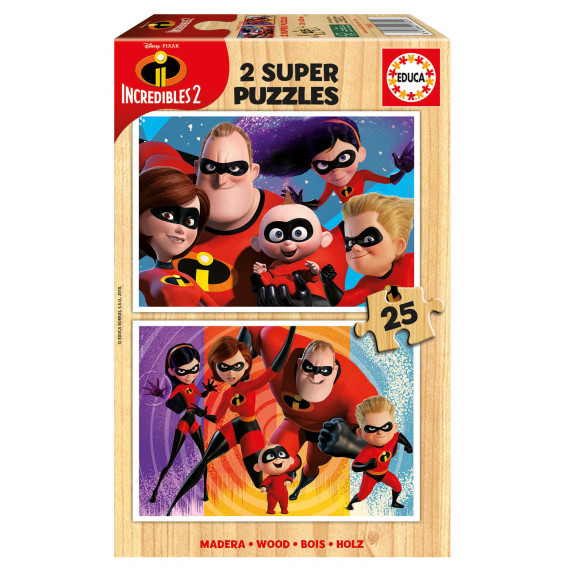 2 în 1 fenomenal puzzle Disney, 2 piese Incredibles 11139 