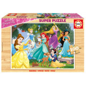 Puzzle din lemn cu prințese Disney 2D Disney 11141 