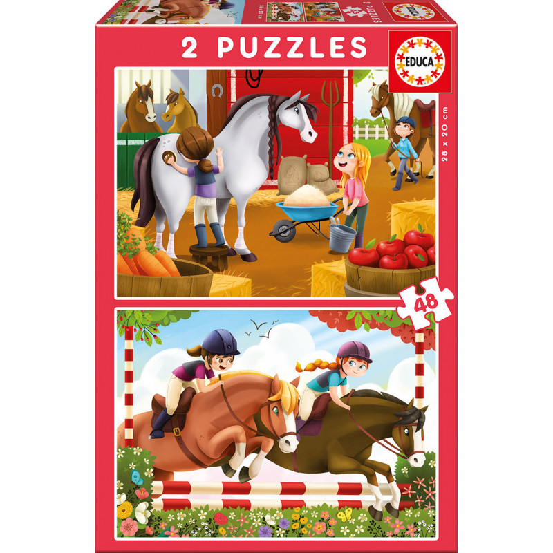 Puzzle 2 în 1, curse de cai   11155