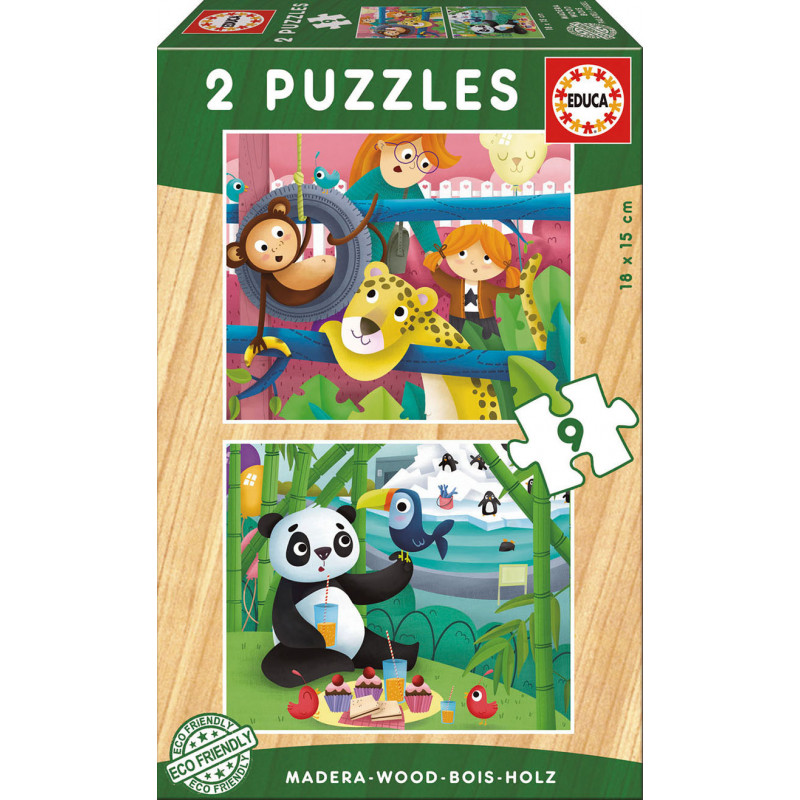 Puzzle 2 în 1, model Zoo  11165