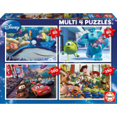 Puzzle 4-în-1 pentru copii Disney Disney 11173 