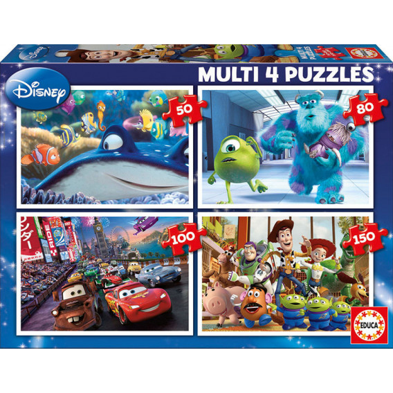 Puzzle 4-în-1 pentru copii Disney Disney 11173 