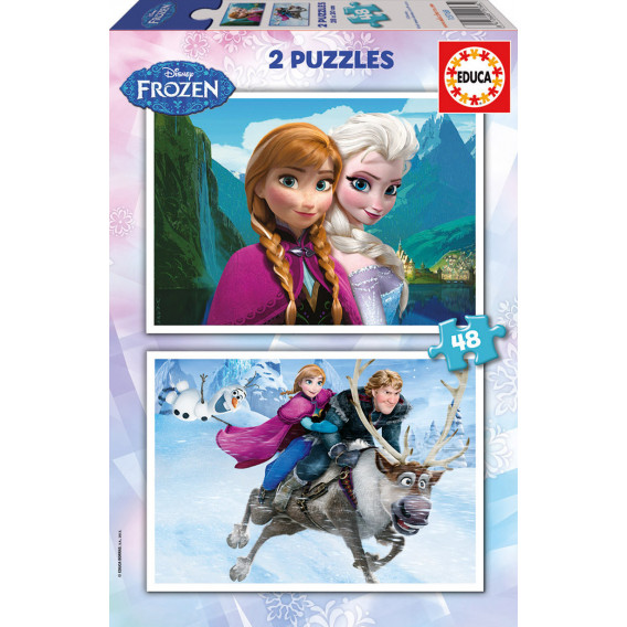 Puzzle pentru copii 2 în 1 Puzzle „Frozen”, 48 de piese Frozen 11175 