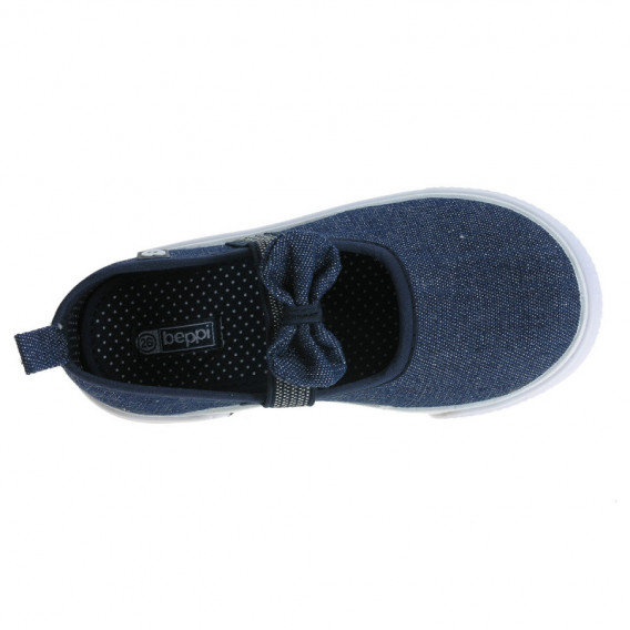 Pantofi Beppi albaștri pentru băieți cu bandă elastică și fundiță Beppi 111759 3
