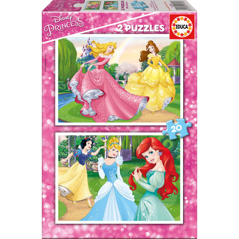 Puzzle pentru copii 2 în 1 - Prințese Disney  11176