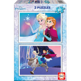 Puzzle 2-in-1 pentru copii din 20 de piese Frozen Frozen 11177 