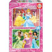 2 în 1 Puzzle pentru copii Disney Princess Disney Princess 11178 