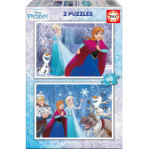  Puzzle 2-in-1 pentru copii din 48 de piese Frozen Frozen 11179 