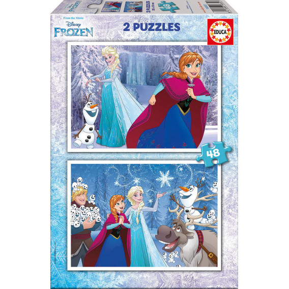  Puzzle 2-in-1 pentru copii din 48 de piese Frozen Frozen 11179 