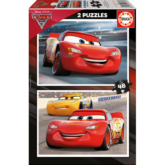 Puzzle pentru copii mașinuțe, 48 de părți Cars 11185 