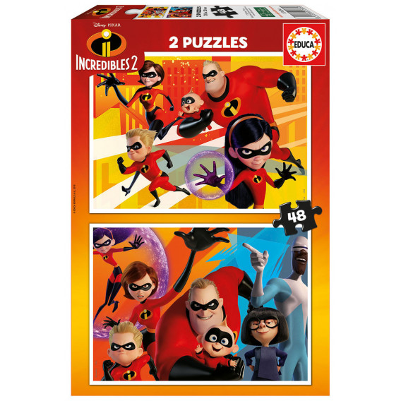 2 în 1 puzzle Incredibilii pentru copii Incredibles 11192 