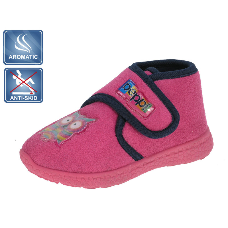 Pantofi de casă Beppi roz cu talpă solidă pentru fete  111975