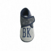 Pantofi de casă Beppi gri cu broderie pentru băieți Beppi 111985 2