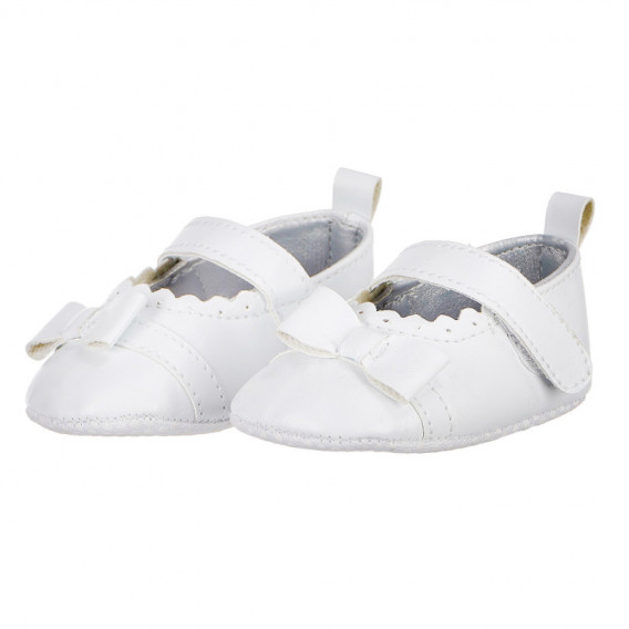 Pantofi de balerină pentru fetiță, albi Idexe 112041 