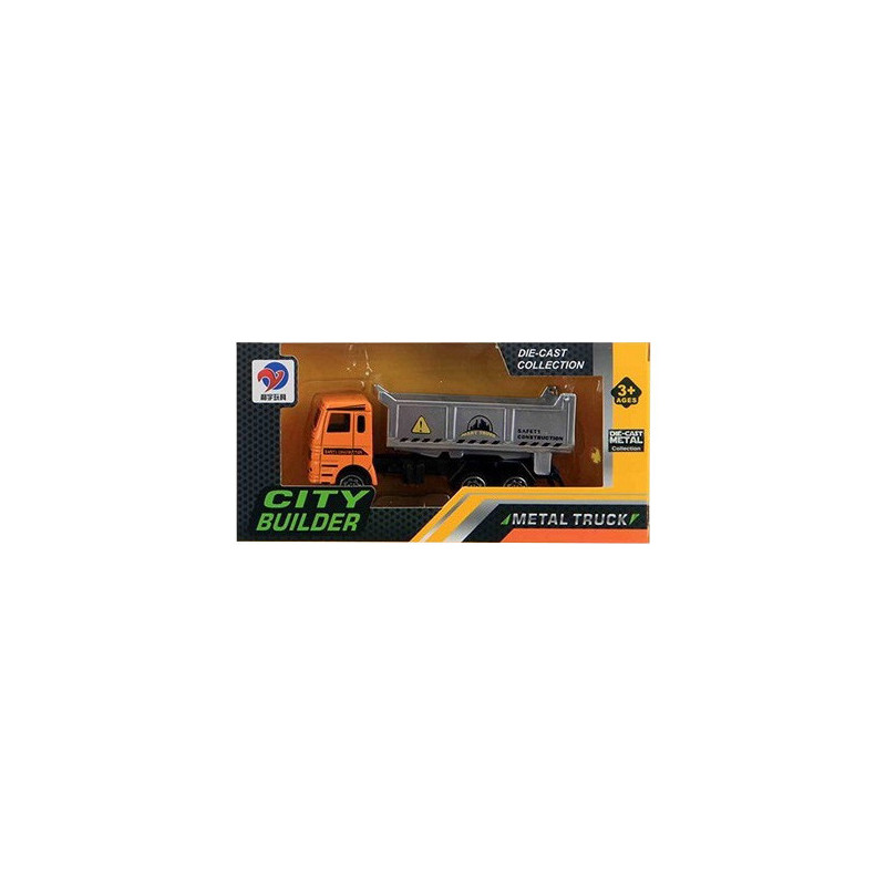 Camion basculant  de construcșii,  portocaliu și gri, pentru momente distractive  112058