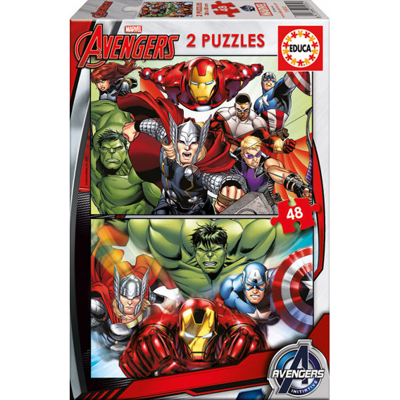 2-în-1 48 de piese pentru copii "Răzbunători Avengers 11207 