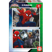 2 în 1 - puzzle Spiderman în 48 de părți Spiderman 11212 