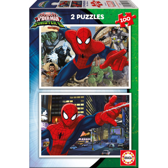 2 în 1 - puzzle Spiderman în 100 de piese Spiderman 11213 