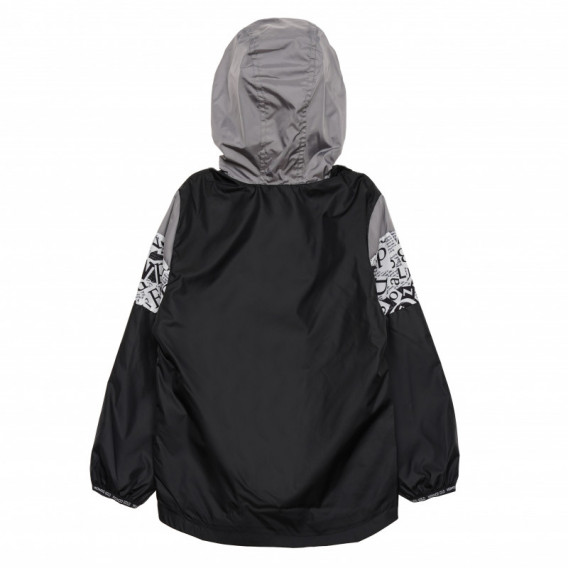 Jacheta cu glugă pentru băieți, negru și gri Midimod 112354 4