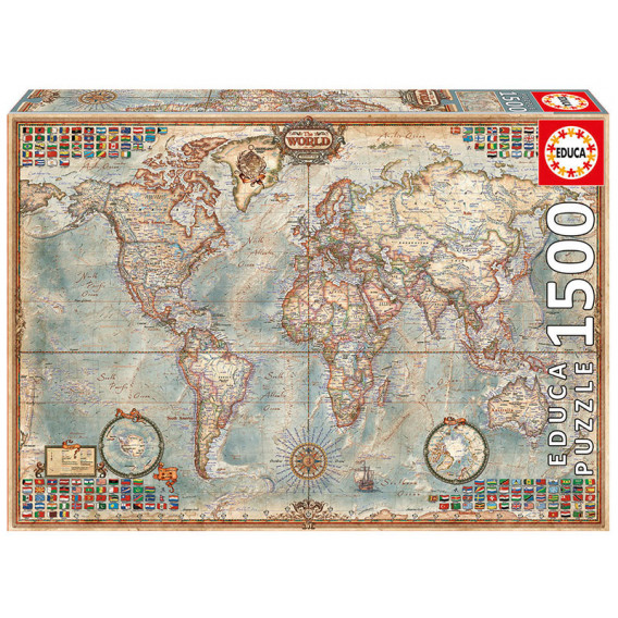 Puzzle Harta politică a lumii de 1500 de piese Educa 11246 