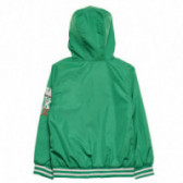 Jacheta subțire de fată cu glugă, verde Midimod 112633 4