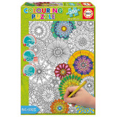 Puzzle de colorat Flori mari și frumoase Educa 11265 