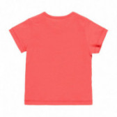 Tricou de bumbac pentru fetiță Boboli cu imprimeu, roz Boboli 112760 2