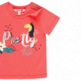 Tricou de bumbac pentru fetiță Boboli cu imprimeu, roz Boboli 112761 3