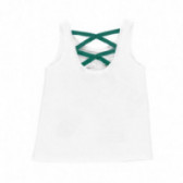 Tricou de bumbac pentru fată Boboli cu imprimeu, alb Boboli 112797 2