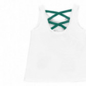 Tricou de bumbac pentru fată Boboli cu imprimeu, alb Boboli 112799 4