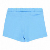 Pantaloni scurți Boboli, din bumbac, cu benzi vălurite, albaștri, pentru fete Boboli 112817 2