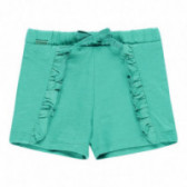 Pantaloni scurți Boboli din bumbac, verzi, cu benzi vălurite, pentru fete Boboli 112819 