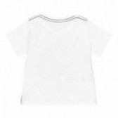 Tricou de bumbac Boboli pentru băieți cu imprimeu surf, alb Boboli 112844 2