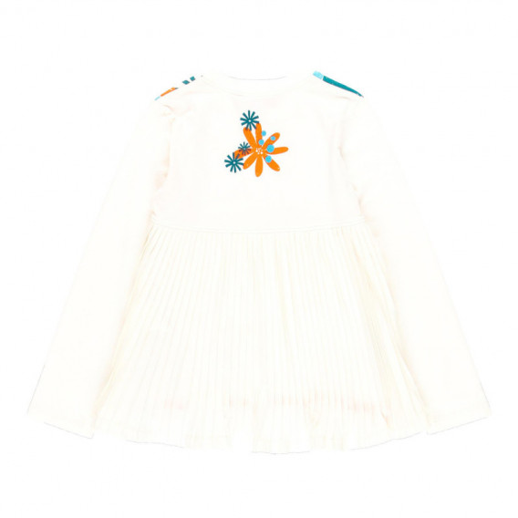 Bluză cu mânecă lungă Boboli cu imprimeu floral, albă, pentru fete Boboli 112861 2