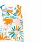 Bluză cu mânecă lungă Boboli cu imprimeu floral, albă, pentru fete Boboli 112862 3