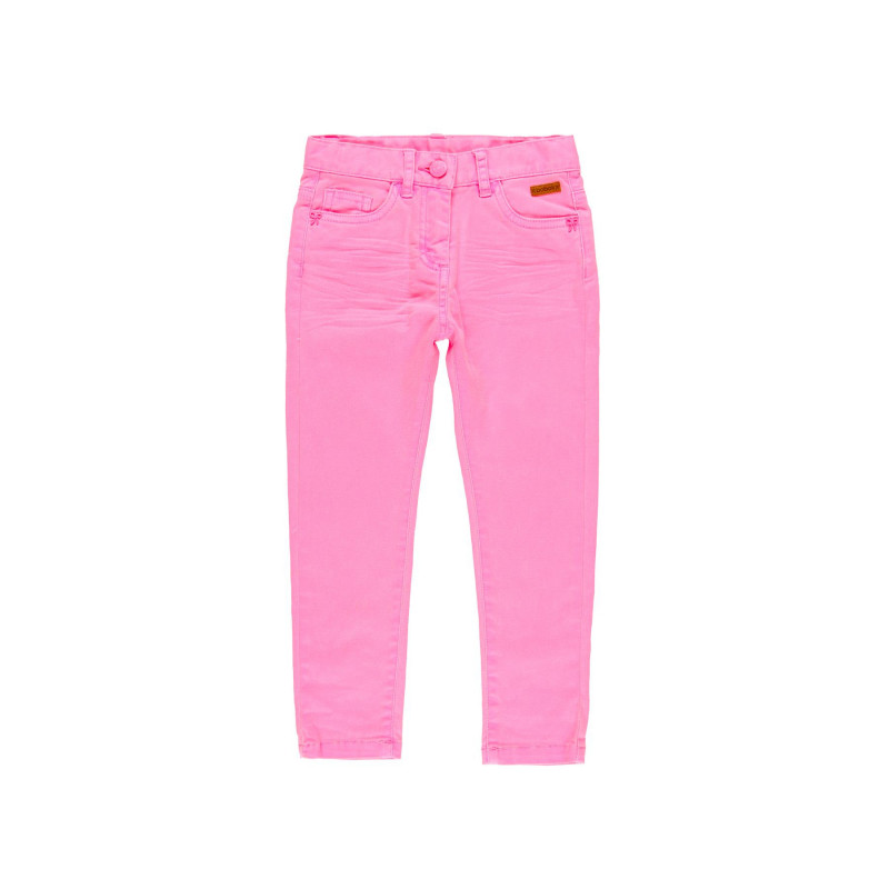 Pantaloni din denim Boboli pentru fete, roz  112959