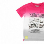 Tricou de bumbac Boboli pentru băieți, cu imprimeu cu bicicletă Boboli 112978 3
