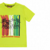 Tricou de bumbac cu imprimeu Boboli, verde, pentru băieți Boboli 112985 3