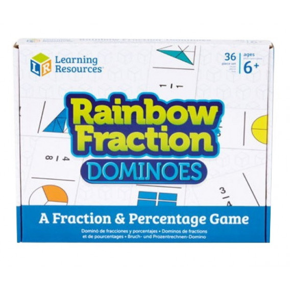 Domino Rainbow - joc cu fracții Domino 113106 