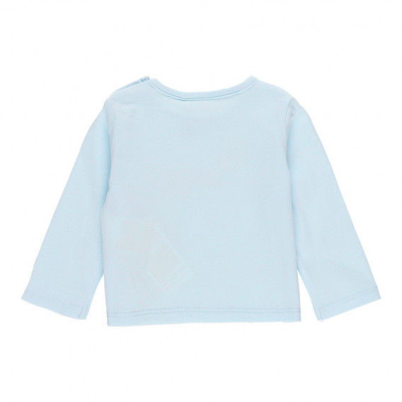 Tricou de bumbac pentru copii, cu imprimeu în albastru deschis Boboli 113698 2