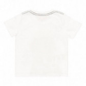 Tricou de bumbac pentru băieți cu imprimeu cățel, alb Boboli 113816 2