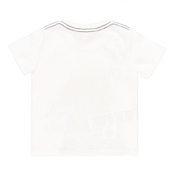 Tricou de bumbac pentru băieți cu imprimeu cățel, alb Boboli 113816 2