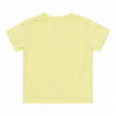 Tricou de bumbac pentru băieți cu imprimeu auto, galben Boboli 113819 2